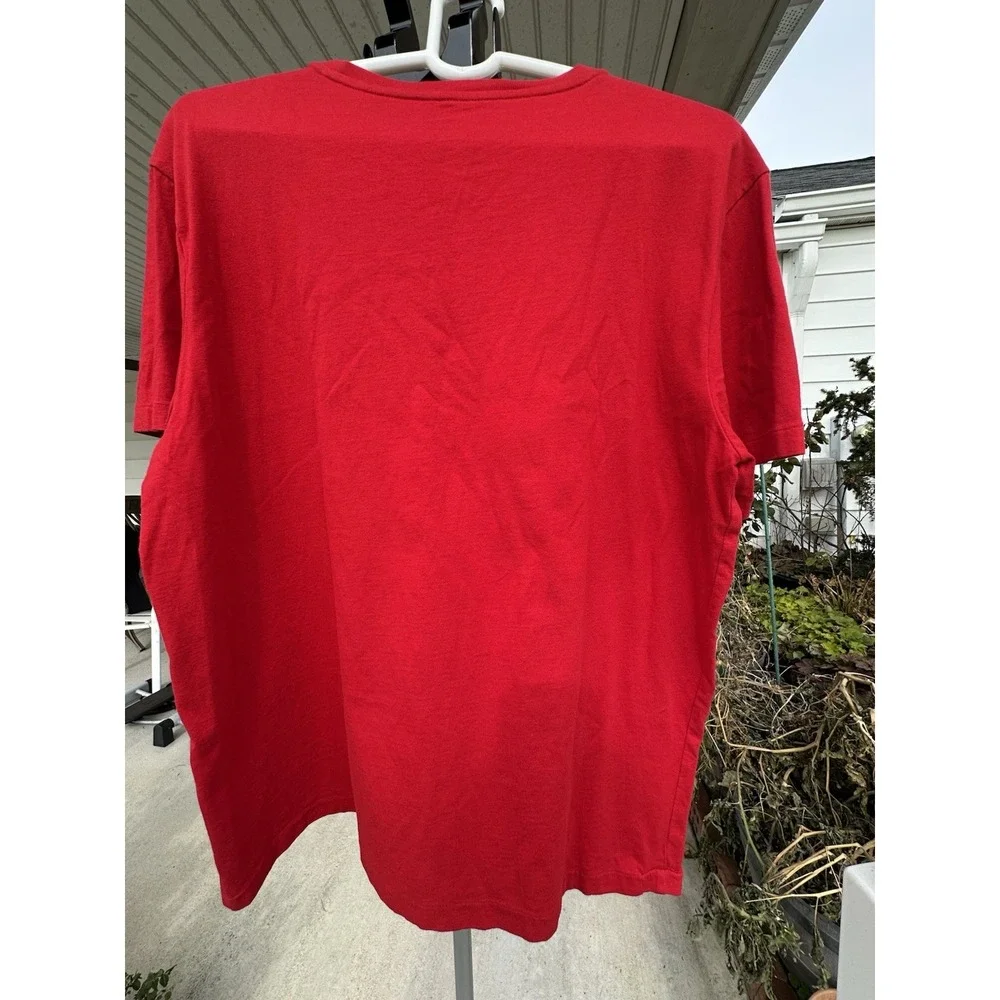 Polo Ralph Lauren Size L Large CREWNECK Cotton T- Shirt‎ Men's Color Red